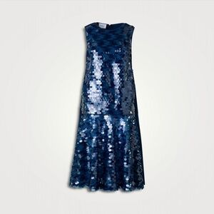 AKRIS PUNTO BLUE SEQUIN DRESS
